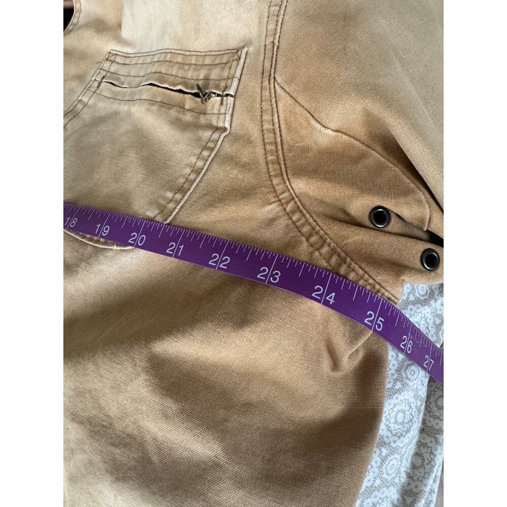 Vintage L.L. Bean Tan Canvas Jacket with Olive Collar - Picture 10 of 11